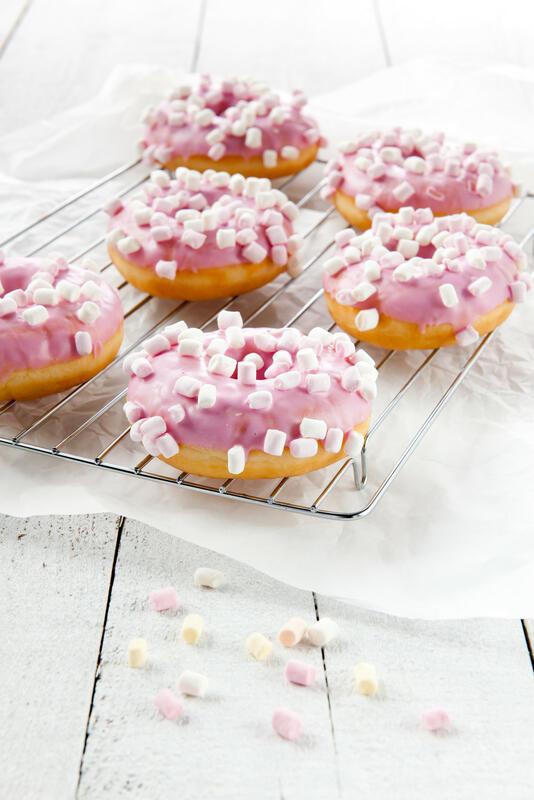 Pinky marshmallow donut