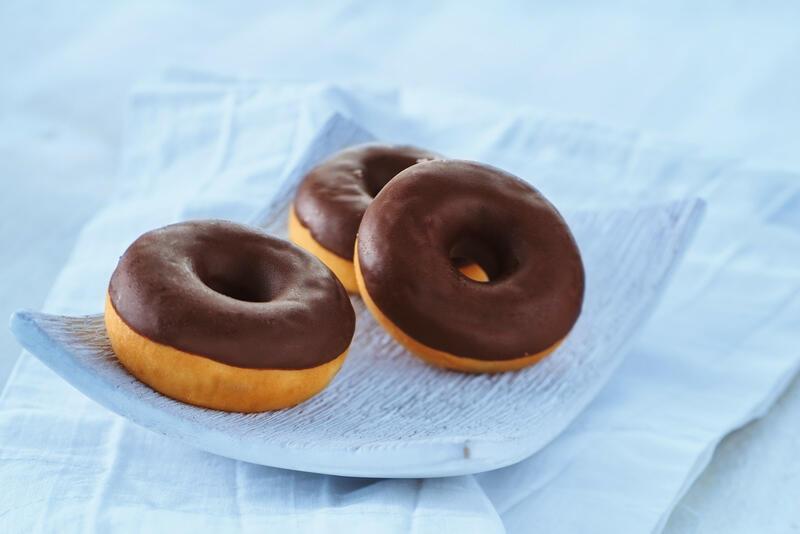 Mini donut with chocolate flavour
